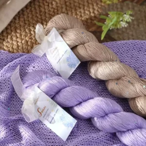 100g Sequin 20 colors Shiny Eco-Friendly DIY 60% Silk 40% Cotton Blended Fancy Lace Yarn for Knitting and Sewing