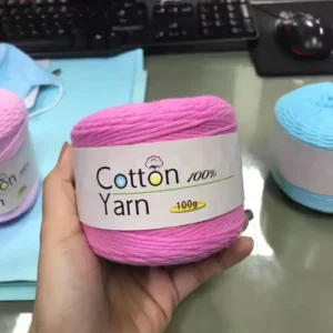 100g Soft 100% Organic Cotton Yarn Crochet Yarn Dyed for Knitting