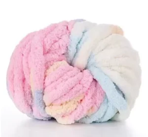 100g Viscose Polyester Super Soft High Strength Bulky Chenille Fancy Yarn with Dye Patterns for Hand Knitting Customized Color