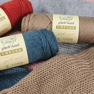 100g Wool Blended Thread for Baby Hand Knitted Sweater Coat & Scarf Fancy Dyed Recycled Yarn for Weaving