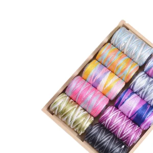 100g ball 1.5MM Eco Friendly Anti-Pilling Fancy Dyed Ice Silk Thread Hand Knitting Yarn for Shoes Bag Doll Easy Weave DIY