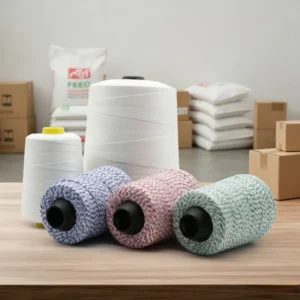 103 104 206 203 Dyed or Mixed Color Ring Spun Core Closing Bag Yarn 100% Polyester Closing Bag Yarn 200g 1kg 2kg