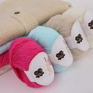 10ply 50g Soft Multicolor Acrylic Wool Blended Yarn 100% Pure Cotton Hand Knitted Crocheted Blended Yarn