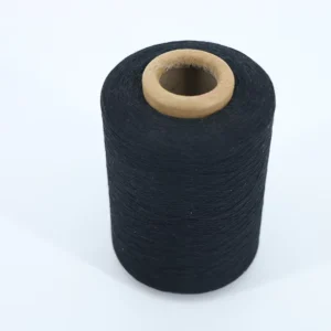 10s Eco Friendly Dyed Melange Polyester Cotton Blended Yarn for Weaving & Knitting Recycled Black Cotton Tufting