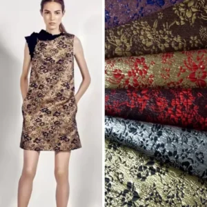 116gsm Manufacturer Factory Elegant Fabric Floral Pattern Golden Jacquard