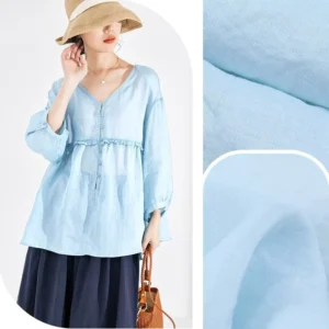 120 GSM 100% Ramie 21s Woven Fabric 138cm Wide for Dresses and Shirts
