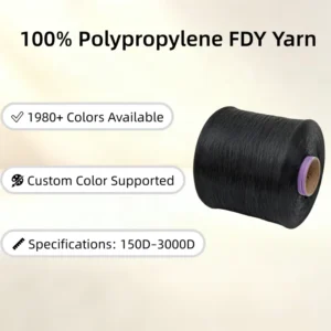 1200D Black 100% Polypropylene Yarn EU Standard FDY PP Yarn Is Suitable for Woven Fabric Etc