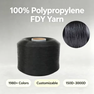 1200D Black Waterproof Filament FDY Yarn 100% Polypropylene Is Suitable for Tarpaulin Container Bag