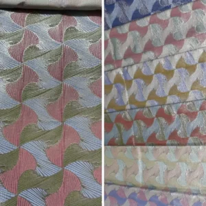 122gsm Yarn Dyed Brocade Woven Fabric New Design Metallic Polyester Office Outwear Dress Fabric