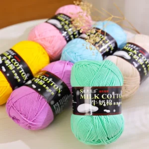 125g Milk Cotton Yarn 5ply Baby Soft Cotton Yarn for Scarf