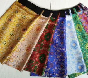 126gsm 100% Polyester Jacquard Cloth Fabric Beautiful Colorful Textile From Africa