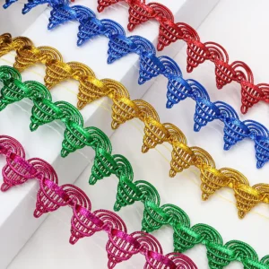 12mm/20mm/25mm Eco Friendly DIY Cloth Embroidered Sequins Lace Trim Geometric Pattern for Fashion Sexy Garments