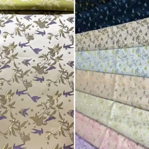 138gsm Yarn dyed Process Ensures Superior Color Fastness 3D Texture Floral Brocade Woven Fabrics for High Fashion Blazers