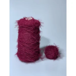 140D Red long hair nylon 5cm imitate mink yarn 100% Nylon Fancy Yarns for Knit Sweaters