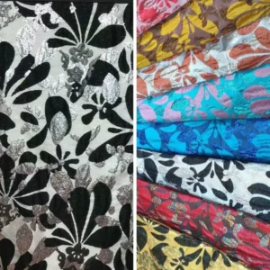 142gsm Jacquard Dobby Woven Dress Fabric Double Faced 100% Polyester Textiles for Girls