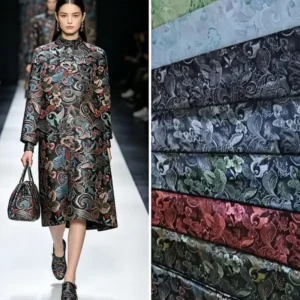 149gsm 64 65 Inches Wide 100% Polyester Woven Jacquard Fabric Prom Dress Material Party Wear Fabrics