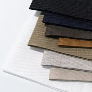 14×14 Linen Cotton Yarn Fabric 175g Natural Twill Weave Plain Dyed Lightweight for Tailoring