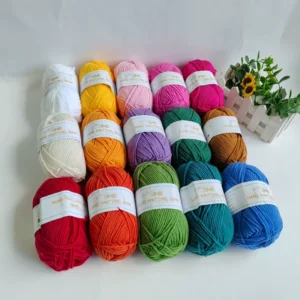 15 rolls *50g per pack (total 750g) novice weaving set 100%Acrylic Hand Knitting 4Ply Yarn for Knitting Tufting Rugs