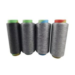 150D 144F Heather Grey 100% Polyester AB Melange DTY Knitting Yarn for Circle Knitting Machine
