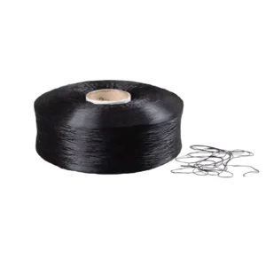150D Black Recycled Polypropylene Filament Yarn for Name Tag Lanyard, Clothing Zippers