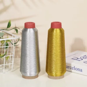 150D Customized MS Metal Gold Metallic Yarn Polyester Embroidery Thread 100g