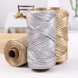 150g Handmade Chunky Metallic T Shirt Yarn Sparkle Polyester Fabric Strip Yarn