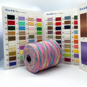 15N 75% Acrylic-25% Nylon Ring Spinning Sustainable Customizable Color Disseminated Hyperbolic Fancy Yarn