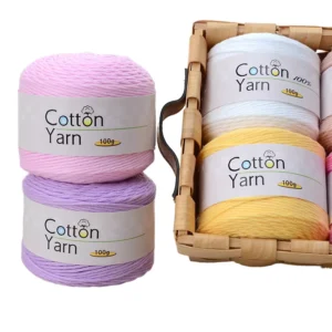 16 Strands Thick Coarse Children’s Pure Cotton Yarn Baby Yarn Hand woven 8ply Spun Anti Bacteria Eco Friendly Knitting