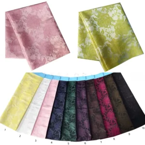 162gsm 63/64″ Wide Dobby Woven Polyester Jacquard Fabric for Party Office Wedding Dress Sewing