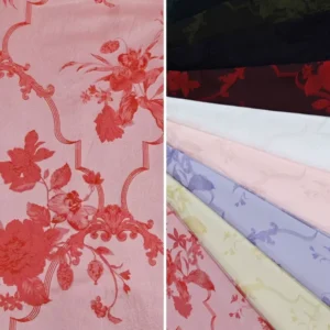 174gsm Latest Design Luxury Customized Polyester Woven Brocade Fabric for Office Dress