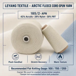 18S 2 Arctic Fleece Blended Yarn for Winter Sweaters and Cardigans