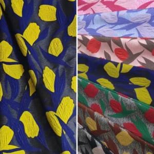 193gsm 20yds MOQ Polyester Dobby Jacquard Women Party Cloth Fabric