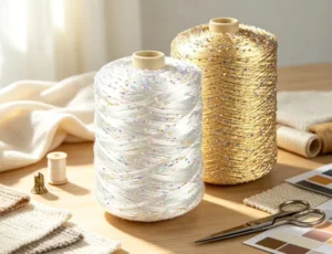 1kg Sequin Fancy Yarn Dyed For Knitting Sewing