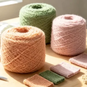 1kg Wool Loop Blended Yarn Dyed Yarn for Knitting Sewing
