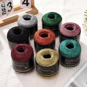 1mm 2mm Metallized Polyester Yarn Summer Hollow Rope 120m Hollow Yarn DIY Rope for Handicrafts