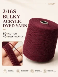 2 16S Cotton Acrylic Anti Pilling Ring Spun Cone Yarn for Flat Knitting Machine Sweater