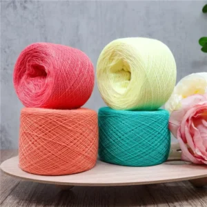 2/32NM 100% Recycled Polyester Yarn Eco Friendly Durable for Knitting Crochet Garments Bags Lightweight Easy Care
