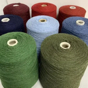 2 32Nm Dyed Yarn 80% Cotton 20% Blended Wool Yarn Knitting Wool Dyed Yarn