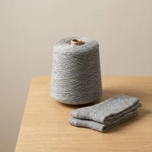 2# High Tenacity Raw Melange Grey 21S 100% Ring Spun Polyester Yarn for Knitting Socks Fabric Sewing ISO9001 Certified