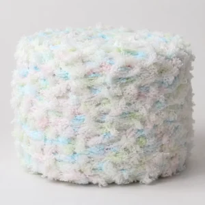 2.2 Nm Customizable DIY Hand Knitting Fancy Filament Yarn Dyed Fishtail Colorblocked Fashion Yarn