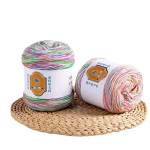 2.2S 3mm 100g 210m 15 colors 55% Cotton 34% Acrylic 11% Polyester Blended Yarn DIY Fancy Napped Yarn