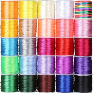 2.5mm Chinese Knotting Satin String Nylon Cord for Crochet Bracelets Pendants Necklaces Keychains Lanyards Drawstring Bags