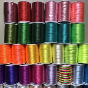2.5mm Chinese Knotting Silky Macrame Cord Nylon Waxed Rope Satin Beading Cords Hand Woven Lace Shoes Cross Stitch Crochet