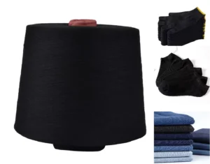 20 s Recycle Cotton Blended Yarn for Cotton Socks 8/1 Black 80 Polyester 20 Cotton kg Yarn for Gloves