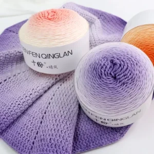200g/roll for 5ply Spatial Dyeing Fancy Hand-woven DIY Dense Cotton Crochet Gradient Eco-Friendly Anti-Pilling Blended Yarn