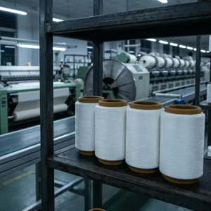 2040 White Nylon Spandex Air Covered Yarn (ACY) High Strength High Elastic Raw Dyed for Seamless Garments Knitting & Weaving