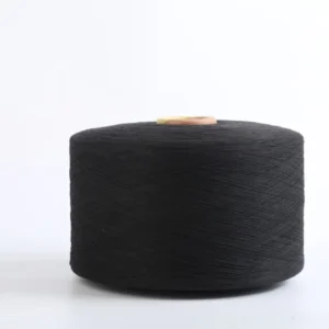 20s black open recycled cotton blended yarn is used for cotton socks and black polyester cotton yarn is used for work gloves