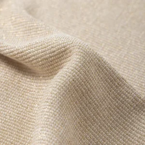 215gsm 2X2 Rib Shining Rayon Poly Lurex Spandex Knit Fabric Soft Stretch Metallic Rib Fabric for Blouse Sportswear Apparel