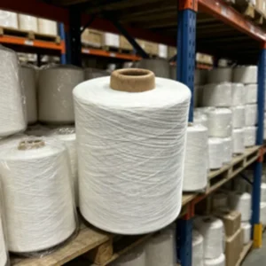 21S Big White Melange High Tenacity Raw 100% Polyester Yarn for Sewing Socks Hoodies