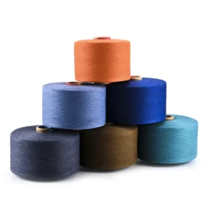 21S Cotton Polyester Eco-Friendly Anti-Bacteria OE Spun Blended Tube Yarn for Knitting Weaving Socks Gloves Towel Colorful